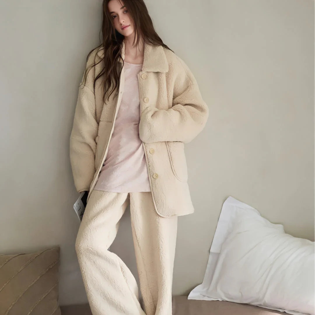 Plush Sherpa Fleece Pajama Set