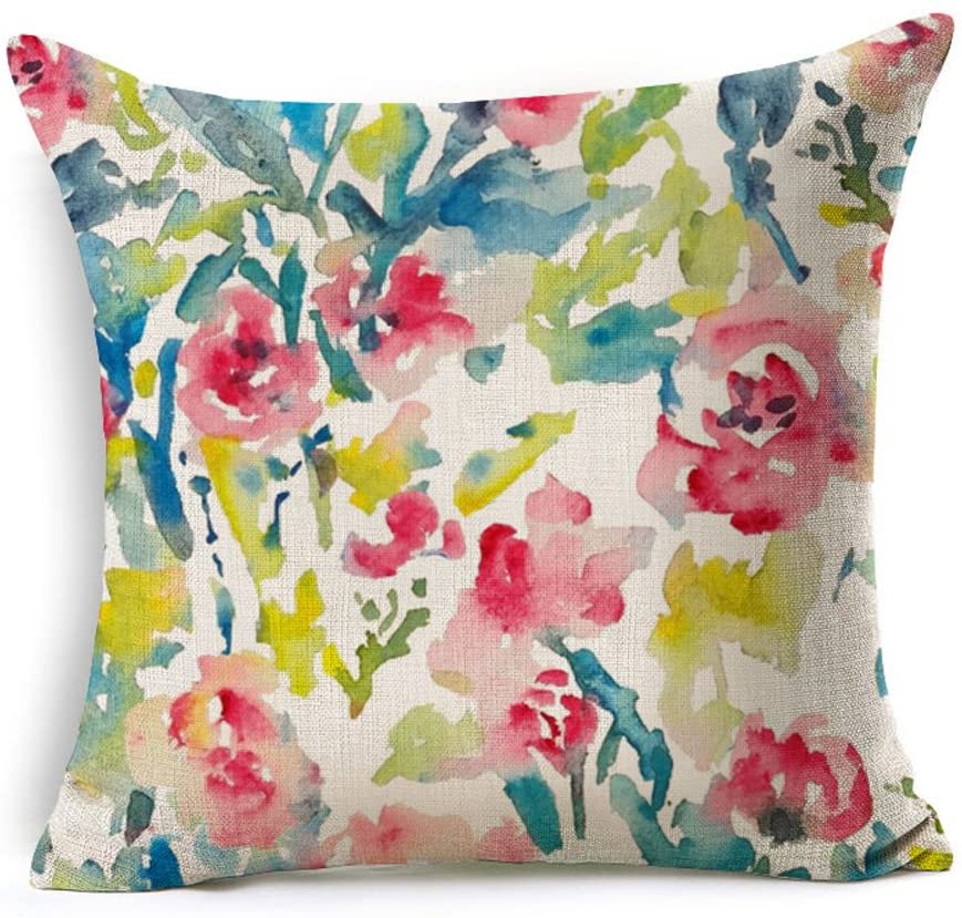 Iridescent Flowers Cushion Cover