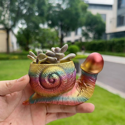Rainbow Snail Planter