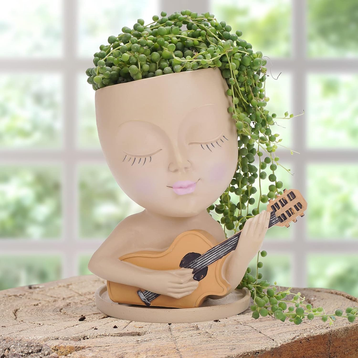 Guitar Lady Flowerpot