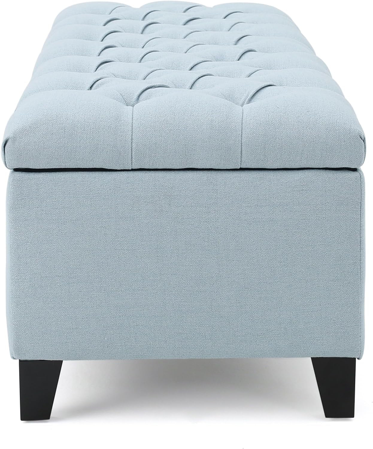 Christopher Knight Home Ottilie Fabric Storage Ottoman, Light Sky, Dimensions: 17.50 Inches Deep X 51.00 Inches Wide X 17.00 Inches High. Furniture Home & Kitchen Living Room Furniture Ottomans