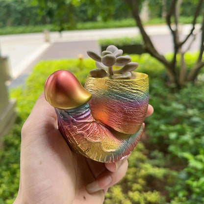 Rainbow Snail Planter