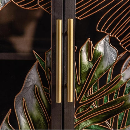 Monstera Leaves Metal Cabinet