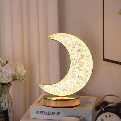 Lampe en cristal croissant de lune