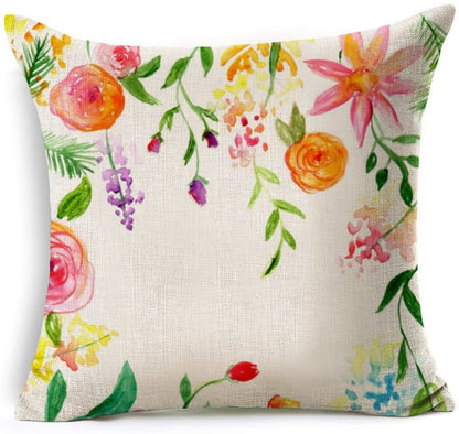 Iridescent Flowers Cushion Cover