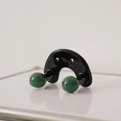 Glossy Wavy Ceramic Wall Hooks