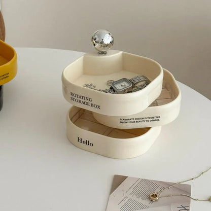 Minimalist Rotating 3-Tier Jewelry Organizer