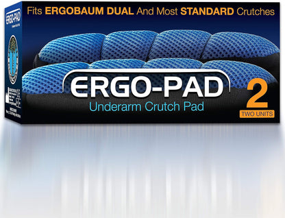 Ergopad- Soft Ergonomic Double-Layer Foam Padding for Walking Arm Crutches - Universal Underarm Double Padded Forearm Handle Crutch Pillow Covers with Lateral Cushioned Support (2 Unit Pack-Universal) Canes Crutch Accessories Crutch Pads Crutches & Accessories Medical Supplies & Equipment Mobility & Daily Living Aids Mobility Aids & Equipment