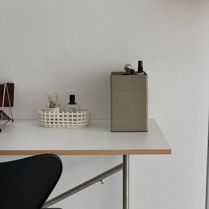 Sleek Minimalist ABS Rotating Makeup Organizer