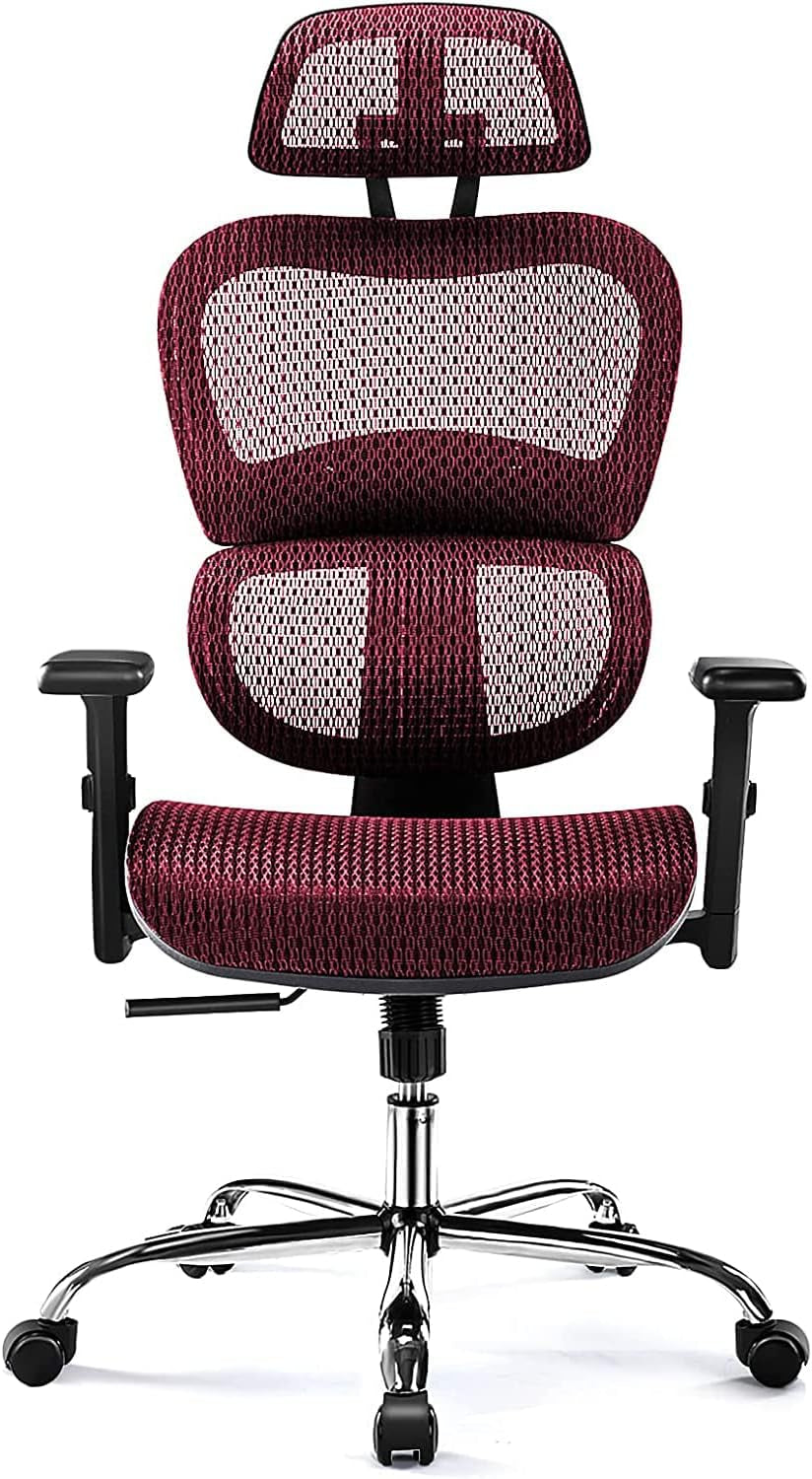 JHK Ergonomic High Back Office Chair with Headrest, Lumbar Support, Movable Armrests, Swivel Mesh Office Chair with 300 Lbs Capacity Adjustable Height for Home Office, Executive, Blue (WY-5283-BU) Chairs & Sofas Managerial & Executive Chairs Office Furniture & Lighting Office Products