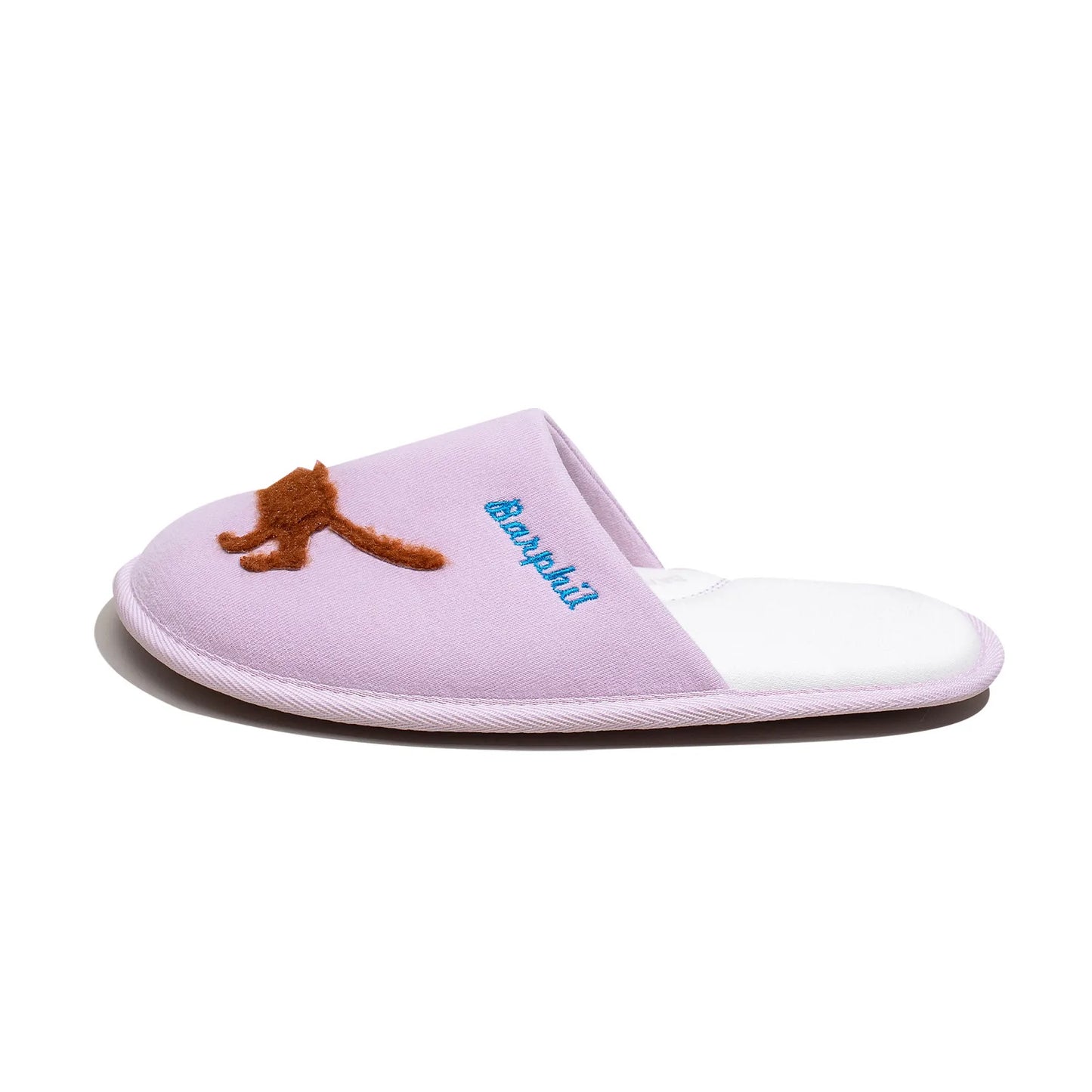 Plush Embroidered Dachshund Slides Polyester House Slippers
