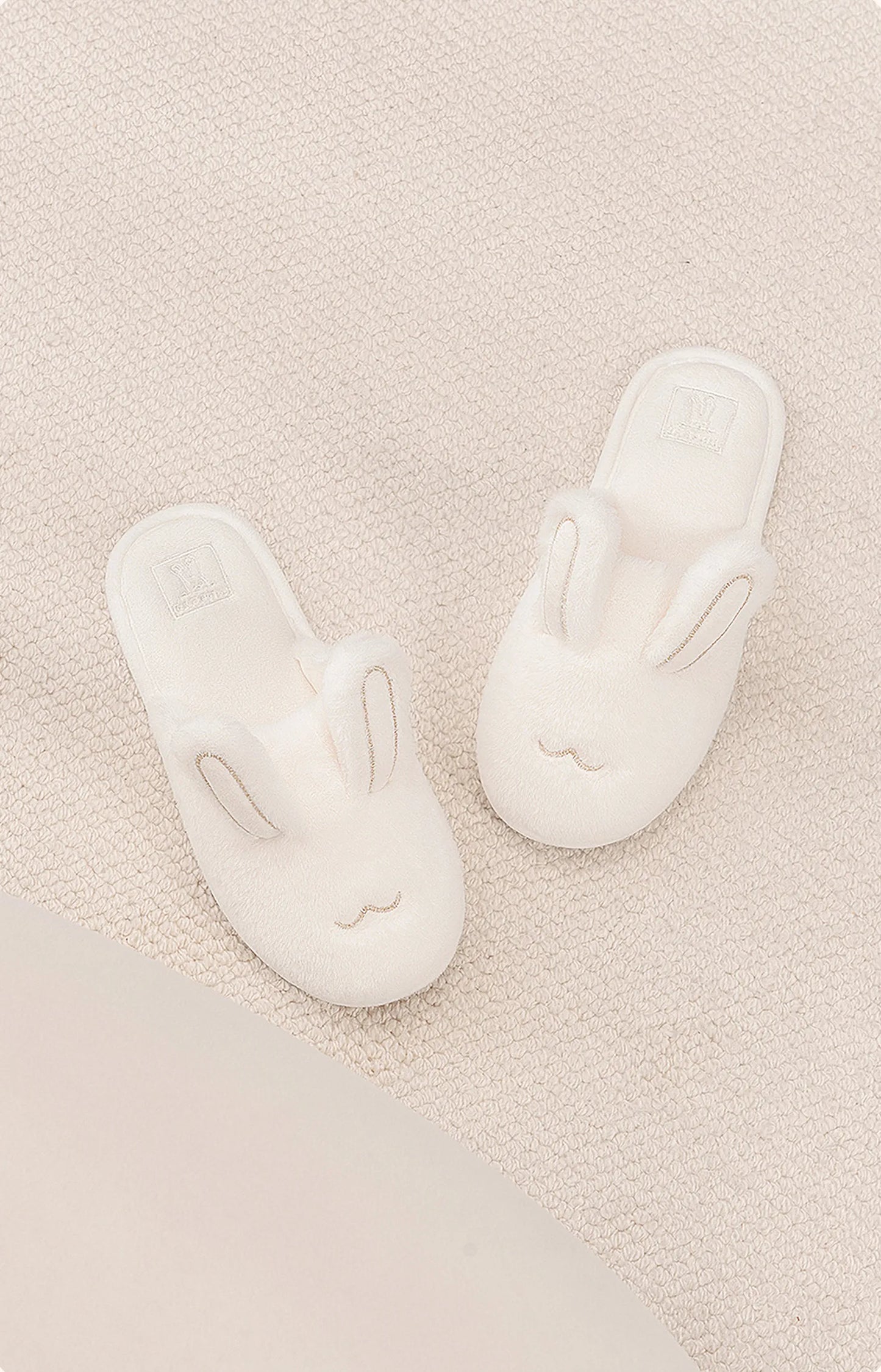 Plush Bunny Ear Faux Fur House Slippers