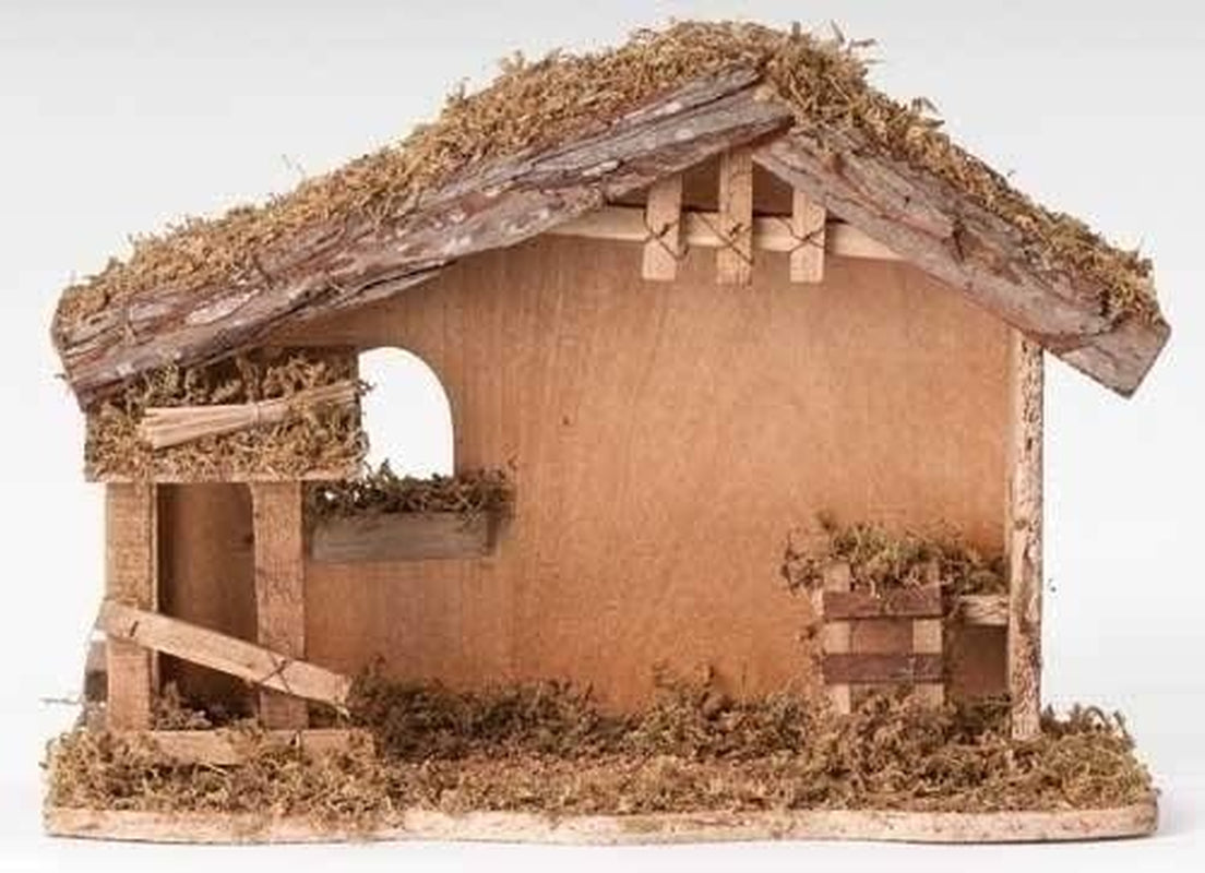 Fontanini by Roman, Stable with a Ladder, 5" Collection, Nativity Stable Home & Kitchen Nativity Seasonal Décor Tabletop Scenes