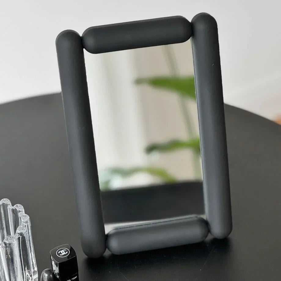 Smooth Pill-Shaped Melamine Desktop Mirror