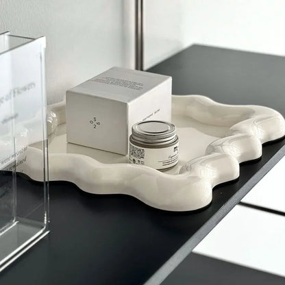 Sculptural Wavy Melamine Jewelry & Trinket Tray