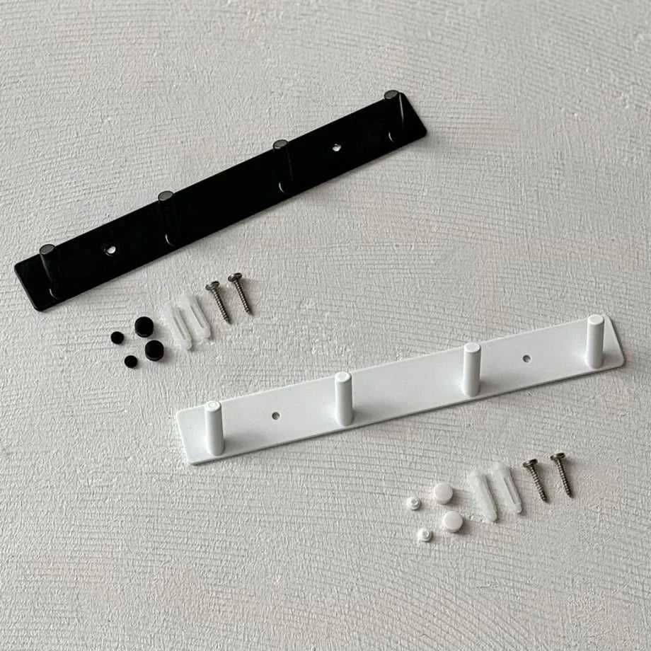 Sleek Minimalist Metal Wall Hook Rack