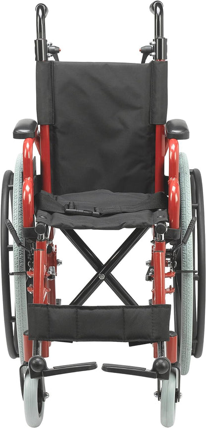 Drive Medical ‎WB1200-2GFR Wallaby Pediatric Wheelchair with Flip-Back Desk Arms, Fire Truck Red Mobility & Daily Living Aids Mobility Aids & Equipment Mobility Scooters & Accessories Self-Propelled Wheelchairs Wheelchairs