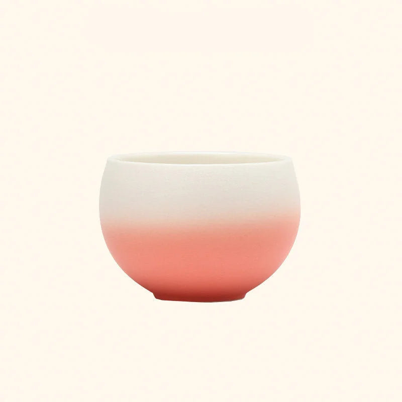 Matte Ombre Ceramic Coffee Cup & Saucer Set