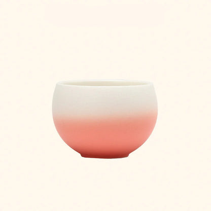 Matte Ombre Ceramic Coffee Cup & Saucer Set