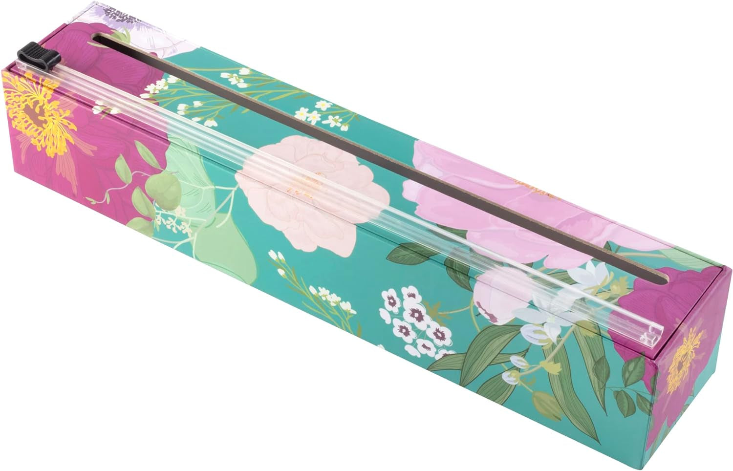 Chicwrap Spring Flowers Refillable Plastic Wrap Dispenser - Includes 12" X 250' Roll Professional Grade Disposable Plastic Wrap - Reusable Dispenser W/Slide Cutter - Ideal Dispenser & Saves Money Disposable Food Storage Health & Household Household Supplies Paper & Plastic Plastic Wrap