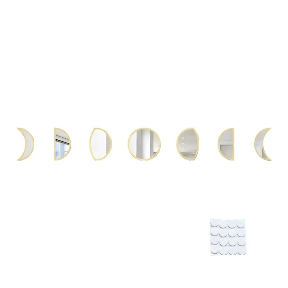 7Pcs Moon Phase Mirrors