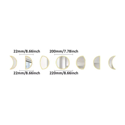 7Pcs Moon Phase Mirrors