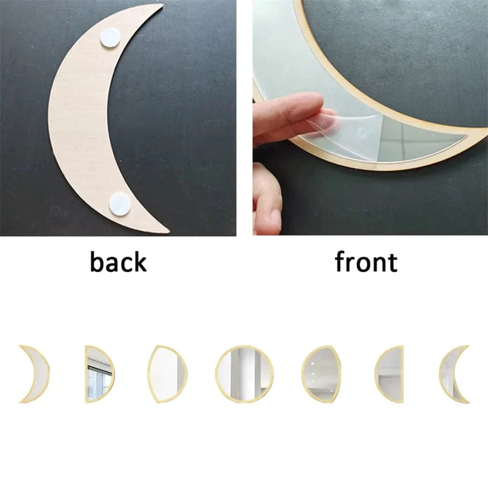 7Pcs Moon Phase Mirrors