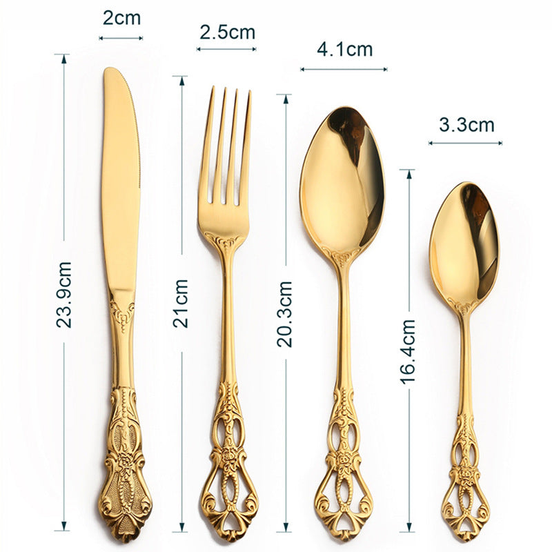 Dalia Rainbow Hammered Stainless Steel Cutlery Set