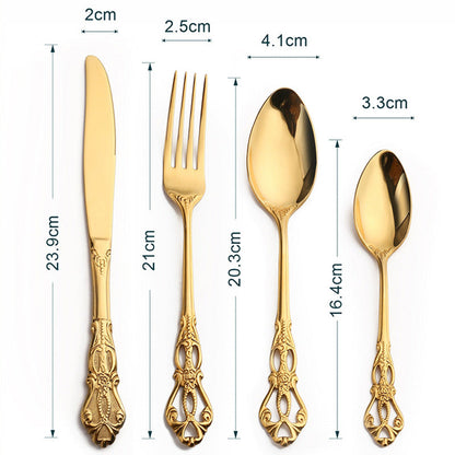 Dalia Rainbow Hammered Stainless Steel Cutlery Set