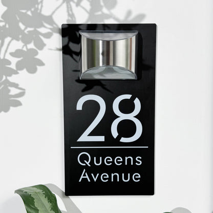 Plaque de porte moderne solaire personnalisée