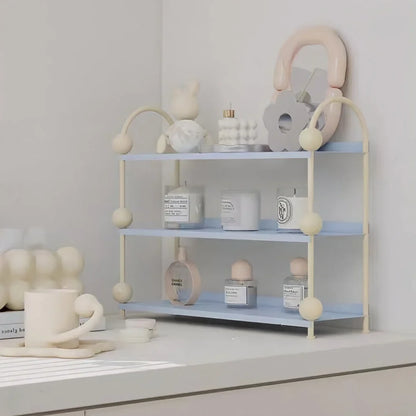 Playful Bauble Two-Tone Metal Desk Shelf
