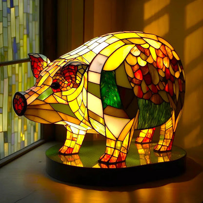 Stained Glass Animal Lamp