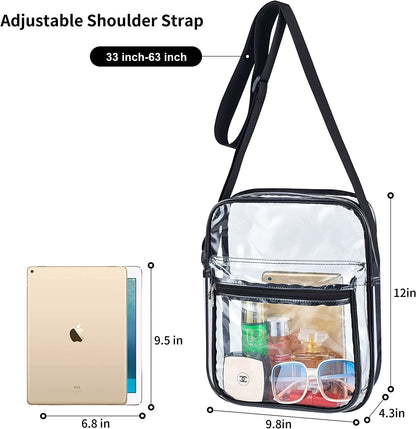 USPECLARE Clear Messenger Bag for Work & Business Travel, Transparent Crossbody Shoulder Bag Gym Clear Bag with Front Pocket and Adjustable Strap for Women, Men (Large ) Clothing Luggage & Bags Luggage & Travel Gear Messenger Bags Shoes & Jewelry