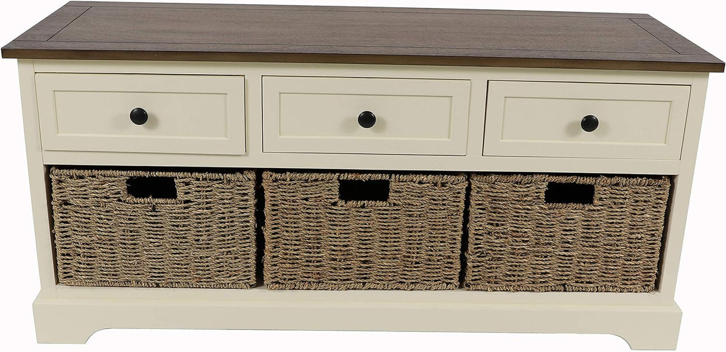 DÉCOR THERAPY Montgomery Bench, Antique Navy. Entryway Furniture Furniture Home & Kitchen Storage Benches