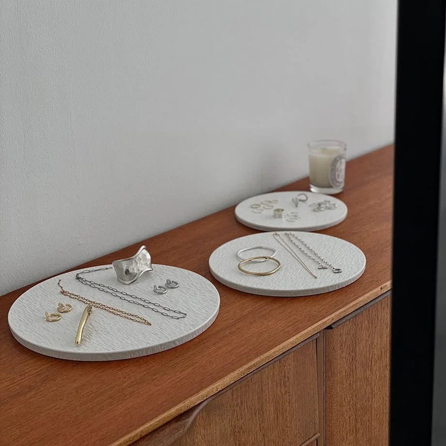 Textured Wabi-Sabi Ceramic Jewelry Tray