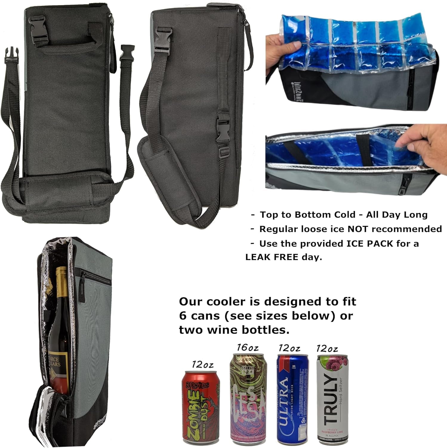 Frostbox Golf Bag Cooler and Ice Pack - Small 6 Pack Golf Beer Cooler - Hidden and Fits Discreetly in Golf Bag - Covert Insulated Golf Cooler Bag Sleeve - Golf Accessories for Men Camp Kitchen Camping & Hiking Coolers Outdoor Recreation Sports & Outdoors