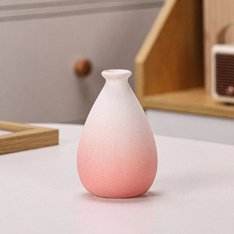 Pastel Ombre Frosted Ceramic Bud Vase