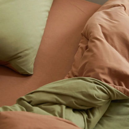 Ultra-Soft Reversible Dual-Tone Jersey Cotton Bedding Set