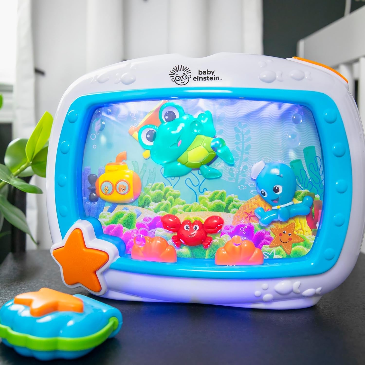 Baby Einstein Sea Dreams Soother Musical Crib Toy and Sound Machine, Newborn and Up Baby Products Décor Nursery Sleep Soothers