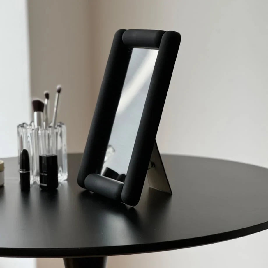 Smooth Pill-Shaped Melamine Desktop Mirror
