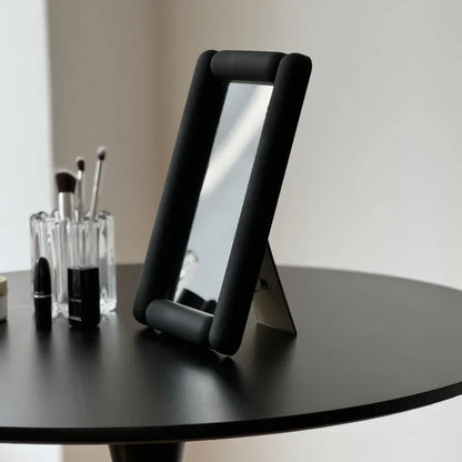 Smooth Pill-Shaped Melamine Desktop Mirror