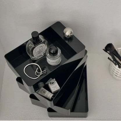 Sleek Minimalist ABS Rotating Makeup Organizer