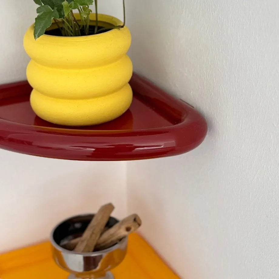 Chunky Curved ABS Floating Corner Shelf