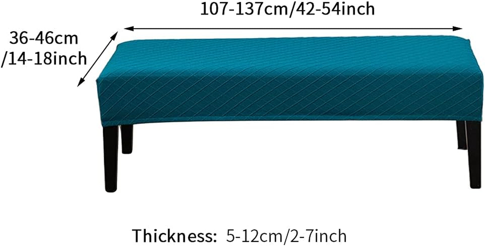 Dining Room Bench Cover,Stretch Jacquard Dining Bench Cover,Spandex Upholstered Bench Seat Slipcovers Soft Rectangle Furniture Protector for Kitchen Dining Bench Seat Protector(Blue) Dining Chair Slipcovers Home & Kitchen Home Décor Products Slipcovers