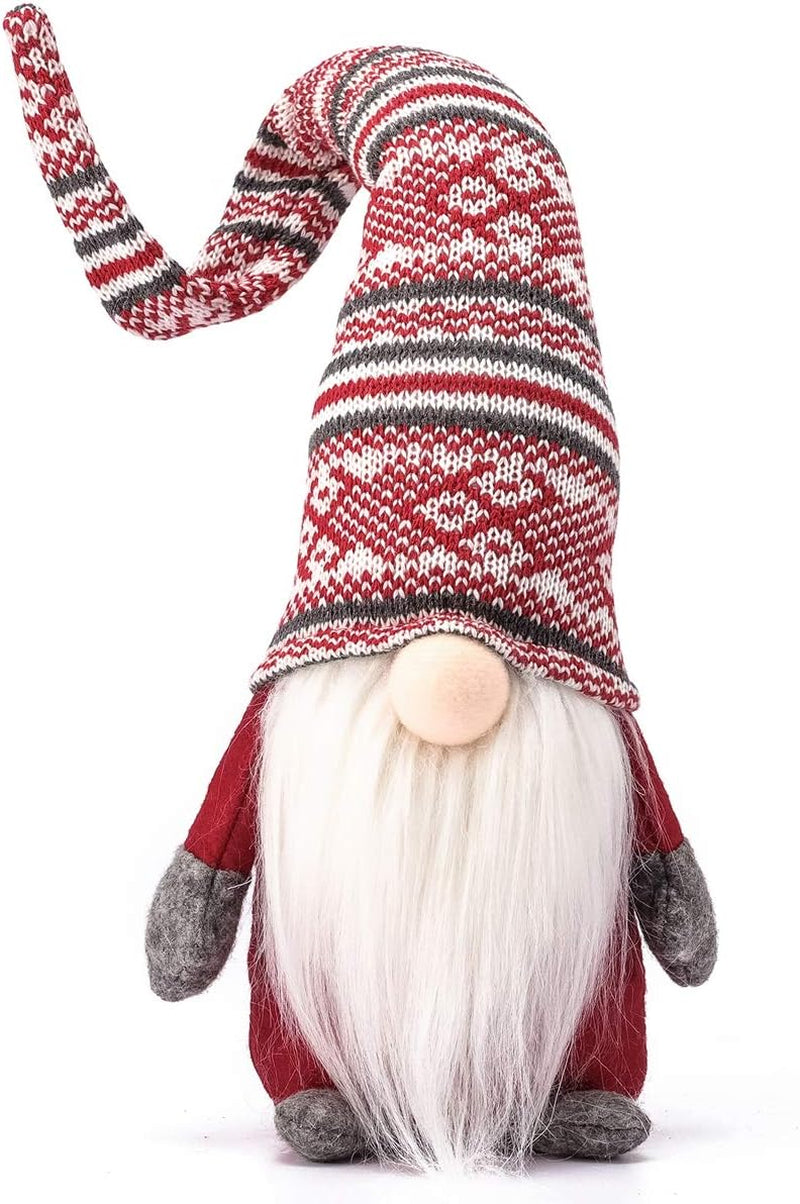 Funoasis Holiday Gnome Handmade Swedish Tomte, Christmas Elf Decoration Ornaments Thanks Giving Day Gifts Swedish Gnomes Tomte (Red Stripe - 19 Inches) Collectible Dolls Home & Kitchen Home Décor Accents Home Décor Products