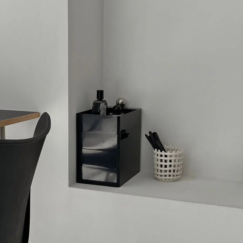 Sleek Minimalist ABS Rotating Makeup Organizer