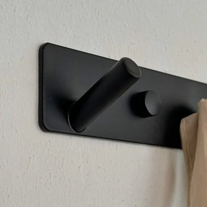 Sleek Minimalist Metal Wall Hook Rack