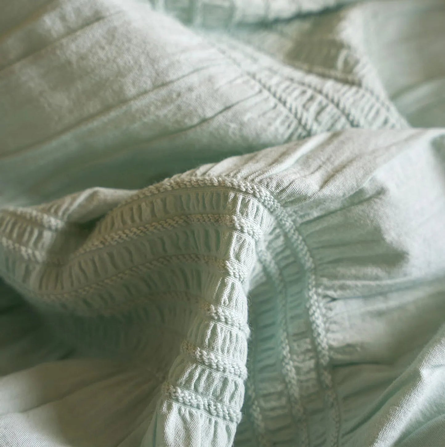 Textured Pintuck Washed Cotton Bedding Set