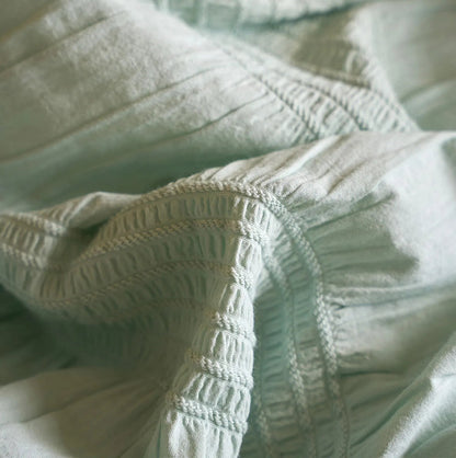 Textured Pintuck Washed Cotton Bedding Set