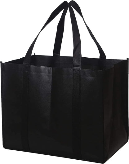 General Purpose Tote Bags Reusable Plastic Groceries Bags (3Bags) | Heavy Duty Foldable Tote |Grocery Shopping | Bulk Bags with Large Handles | Tote Bag for Travel, Parties Home & Kitchen Kitchen & Dining Reusable Grocery Bags Storage & Organization Travel & To-Go Food Containers